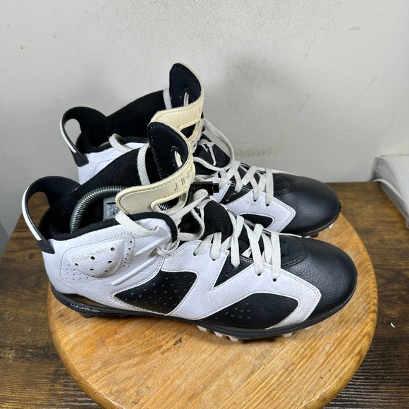 Nike Air Jordan 6 Retro TD Oreo Cleats Black White Mens Size 11 645419-110